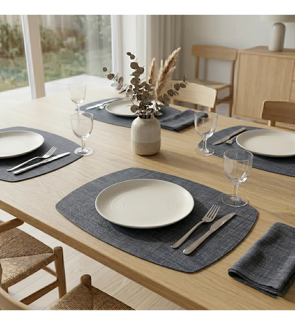 Set 6 Individuales Trama Curvo Midnight