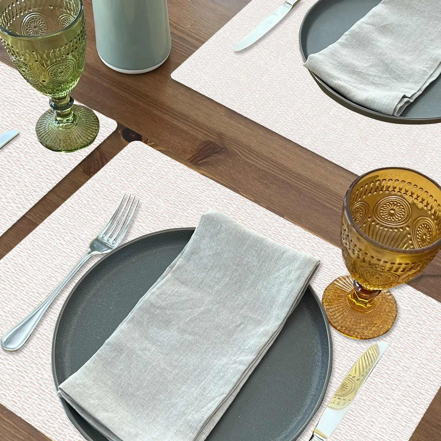 Set 4 Individuales Rectangular Estuco - Ediciones de Mesa 3