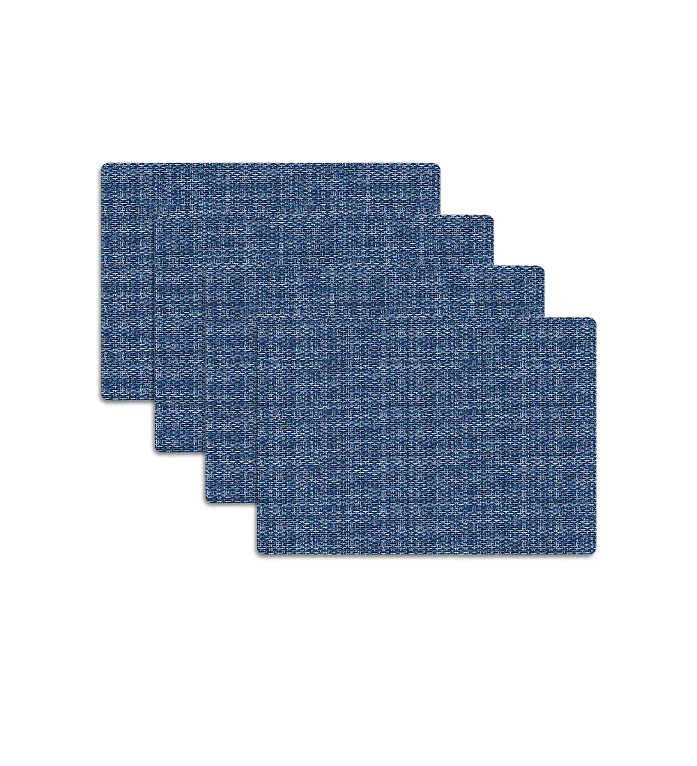 Set 4 Individuales Trama Rectangular Denim