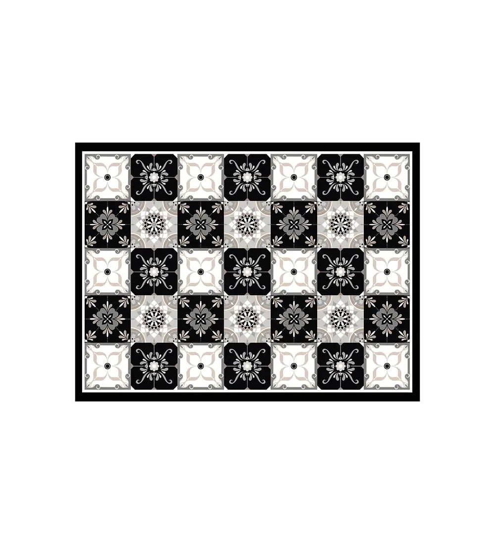 Alfombra Baldosa Clasica Gris 60x170m