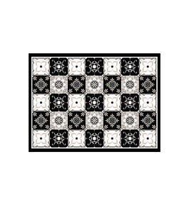 Alfombra Baldosa Clasica Gris 60x170m