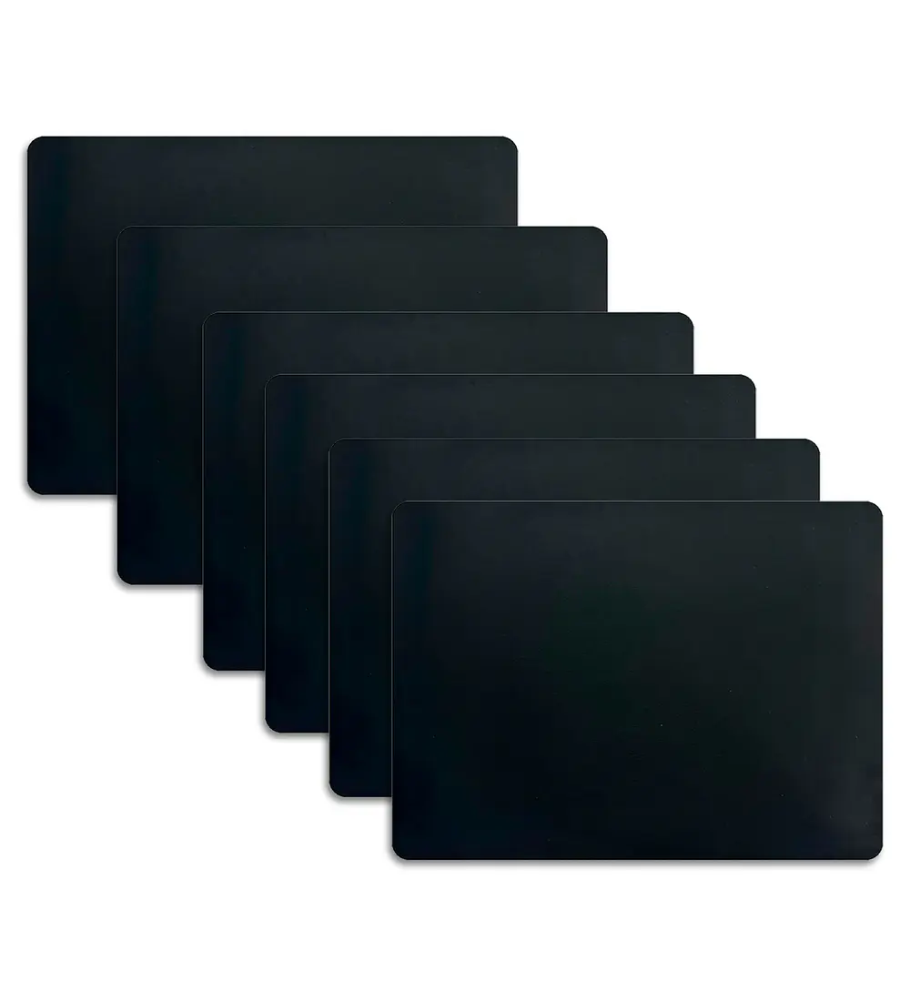 Set 6 Individuales Rectangular Obsidiana - Ediciones de Mesa