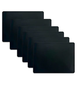 Set 6 Individuales Rectangular Obsidiana - Ediciones de Mesa
