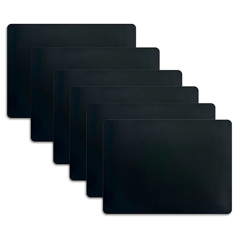 Set 6 Individuales Rectangular Obsidiana - Ediciones de Mesa