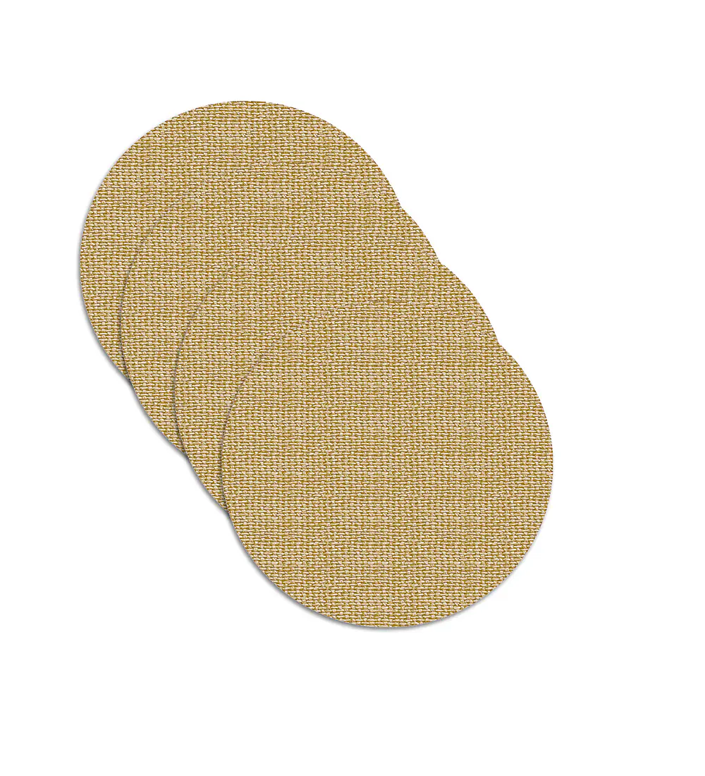 Set 4 Individuales Redondo Ocre Natural - Ediciones de Mesa