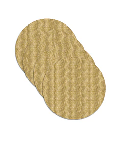 Set 4 Individuales Redondo Ocre Natural - Ediciones de Mesa