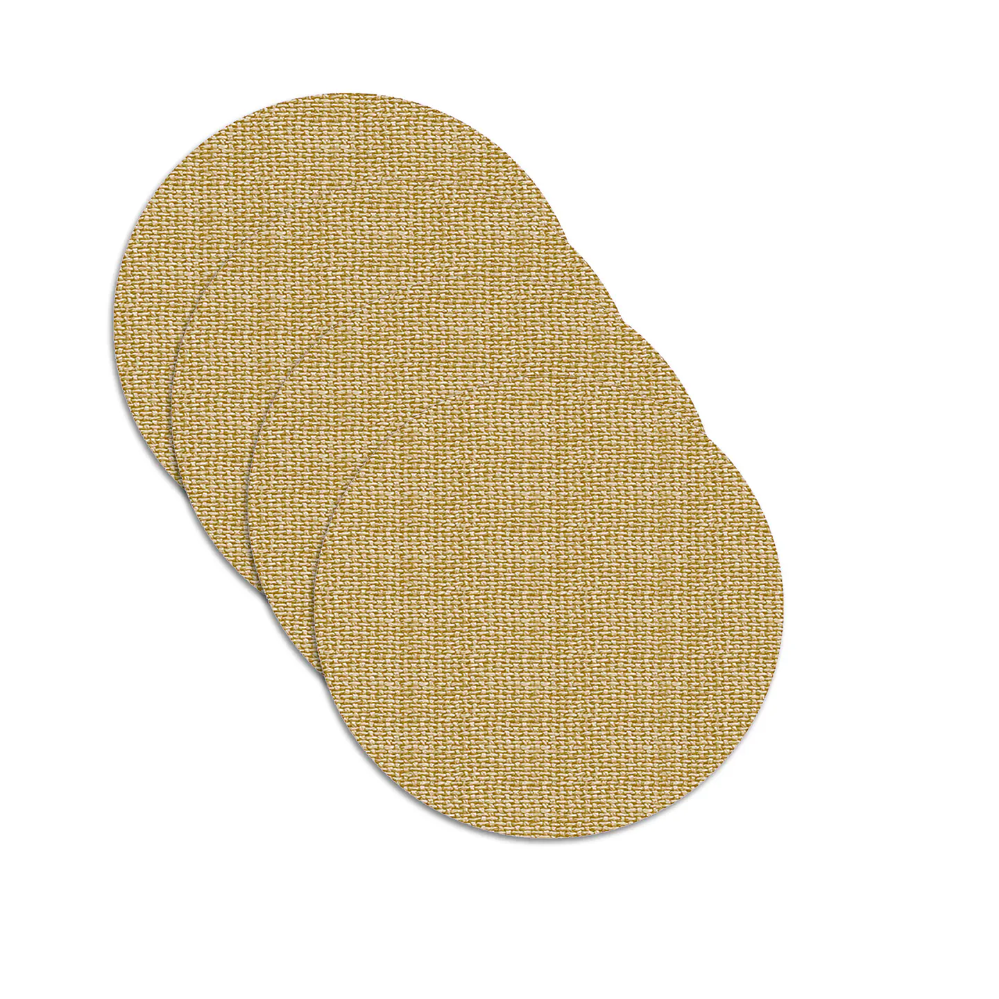 Set 4 Individuales Redondo Ocre Natural - Ediciones de Mesa 1