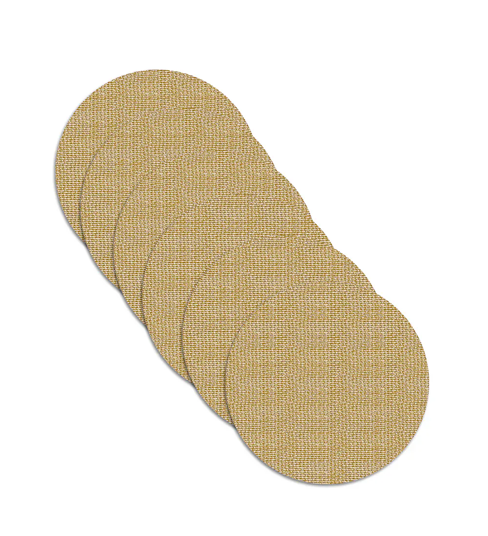 Set 6 Individuales Redondo Ocre Natural - Ediciones de Mesa