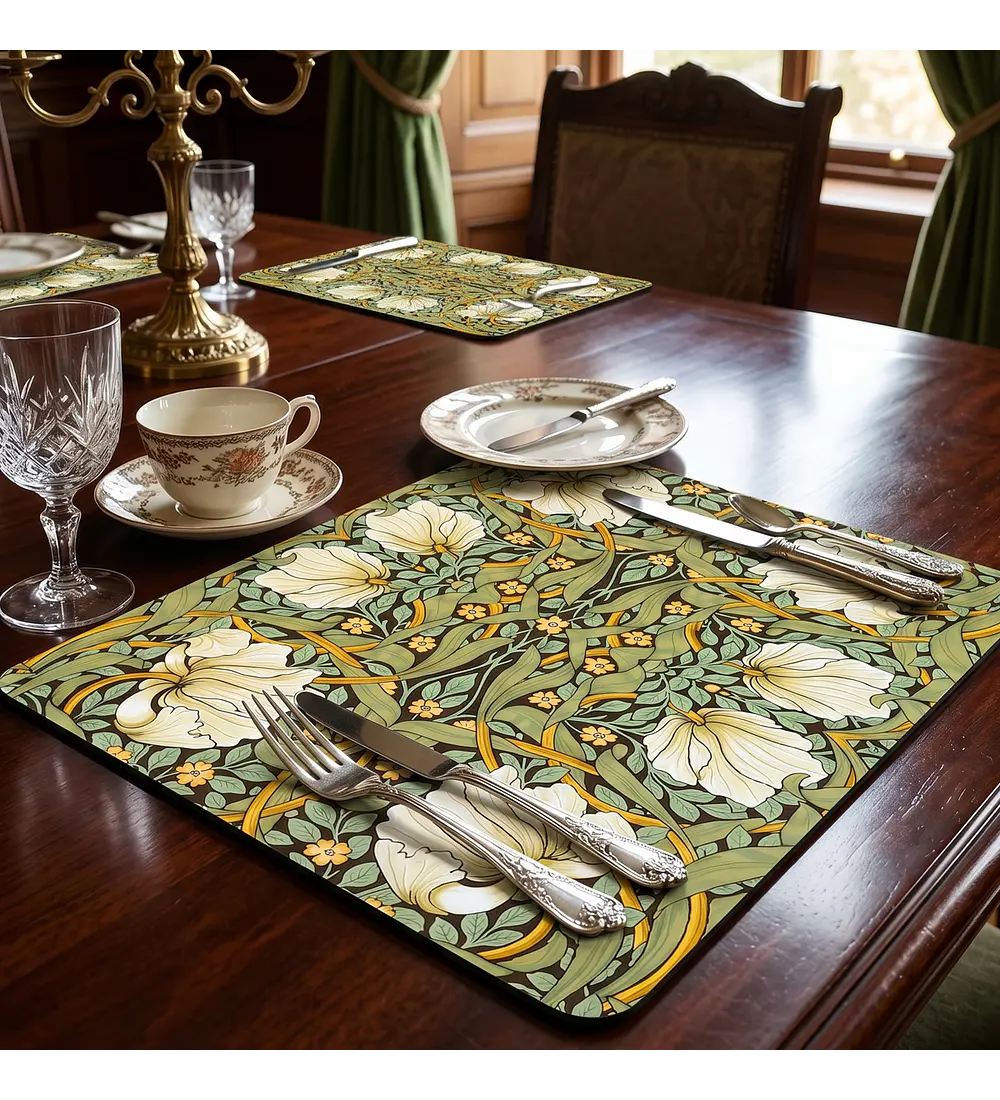 Set 4 Individuales Rectangular Arts & Crafts - Ediciones de Mesa