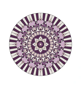 Set 6 Individuales Redondo Mandala Arábica - Ediciones de Mesa 