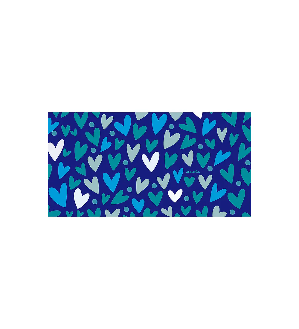 Alfombra Corazones Azules 70 x 140cm