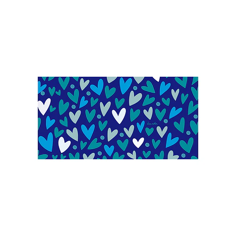 Alfombra Corazones Azules 70 x 140cm