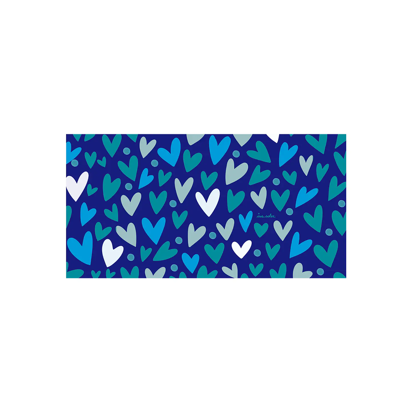 Alfombra Corazones Azules 70 x 140cm 1