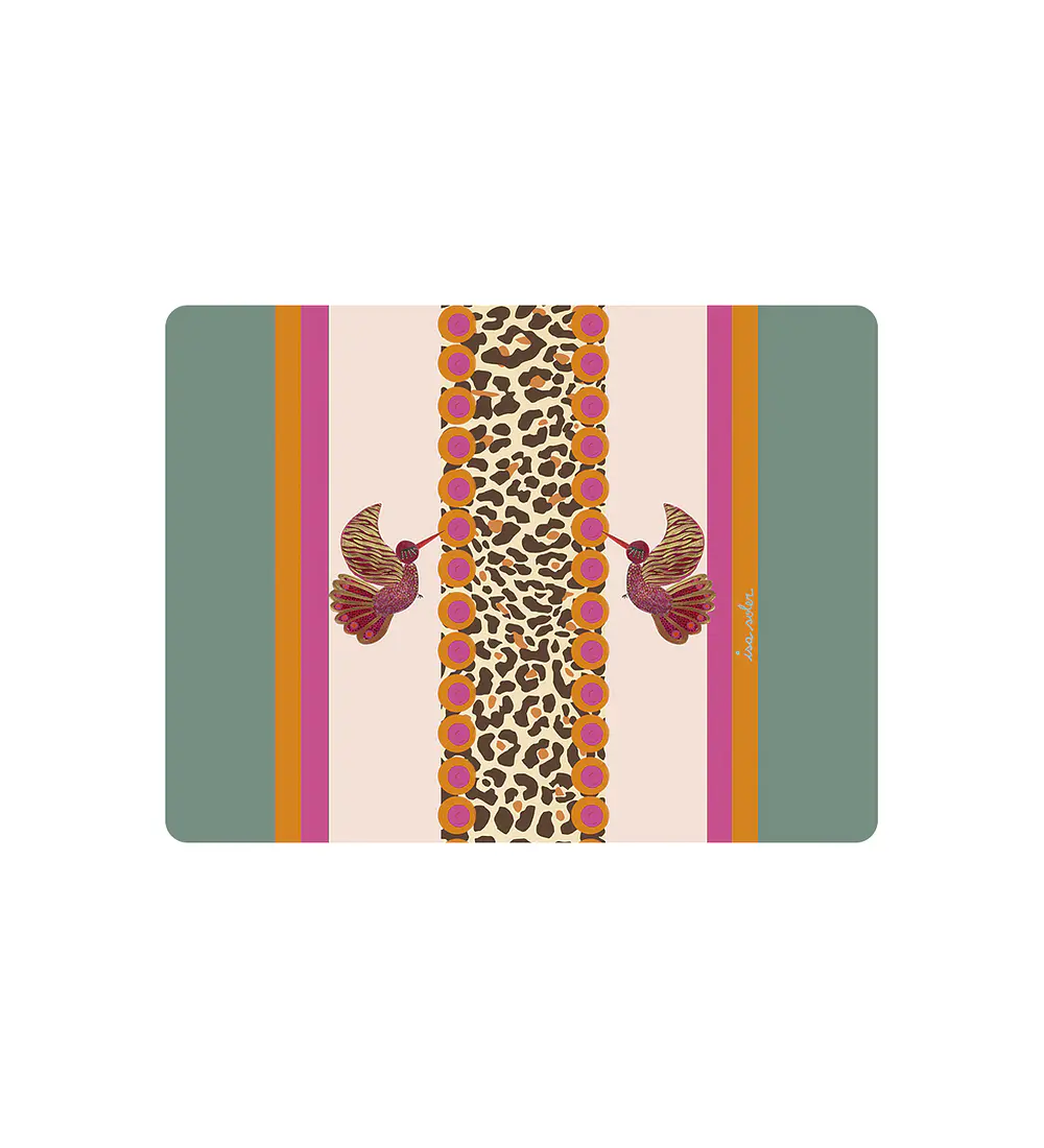 Set 4 Individual pájaros Animal Print 42x32cm