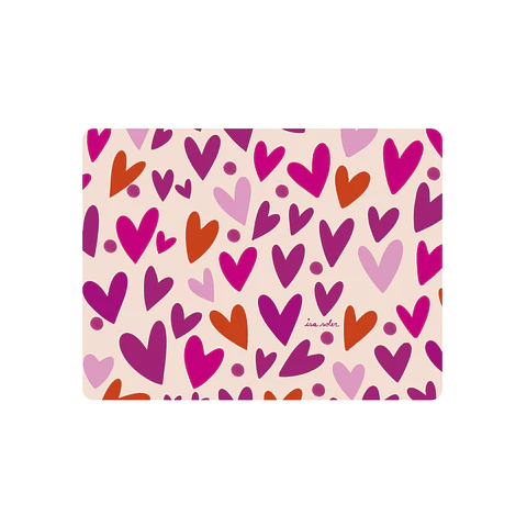 Set 4 Individual Corazones Rosa 42x32cm