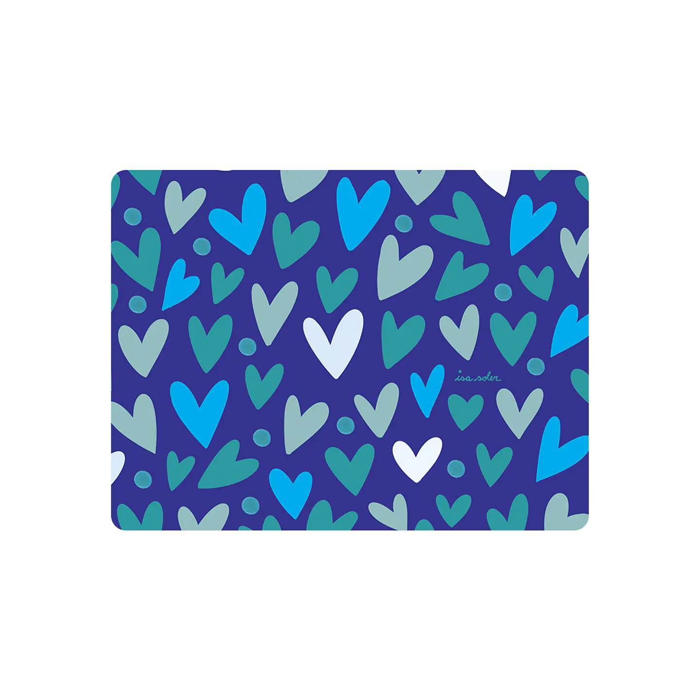 Set 4 Individual Corazones Azules 42x32cm 1
