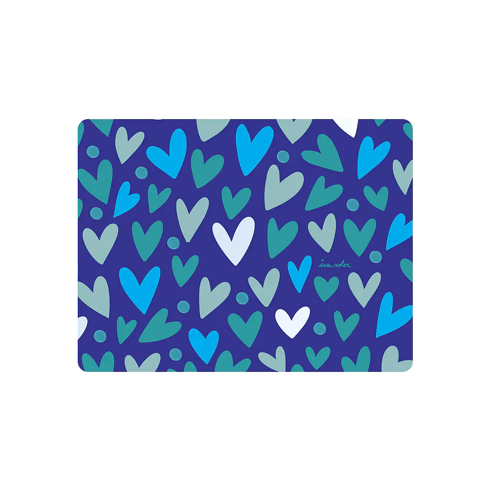 Set 4 Individual Corazones Azules 42x32cm 1