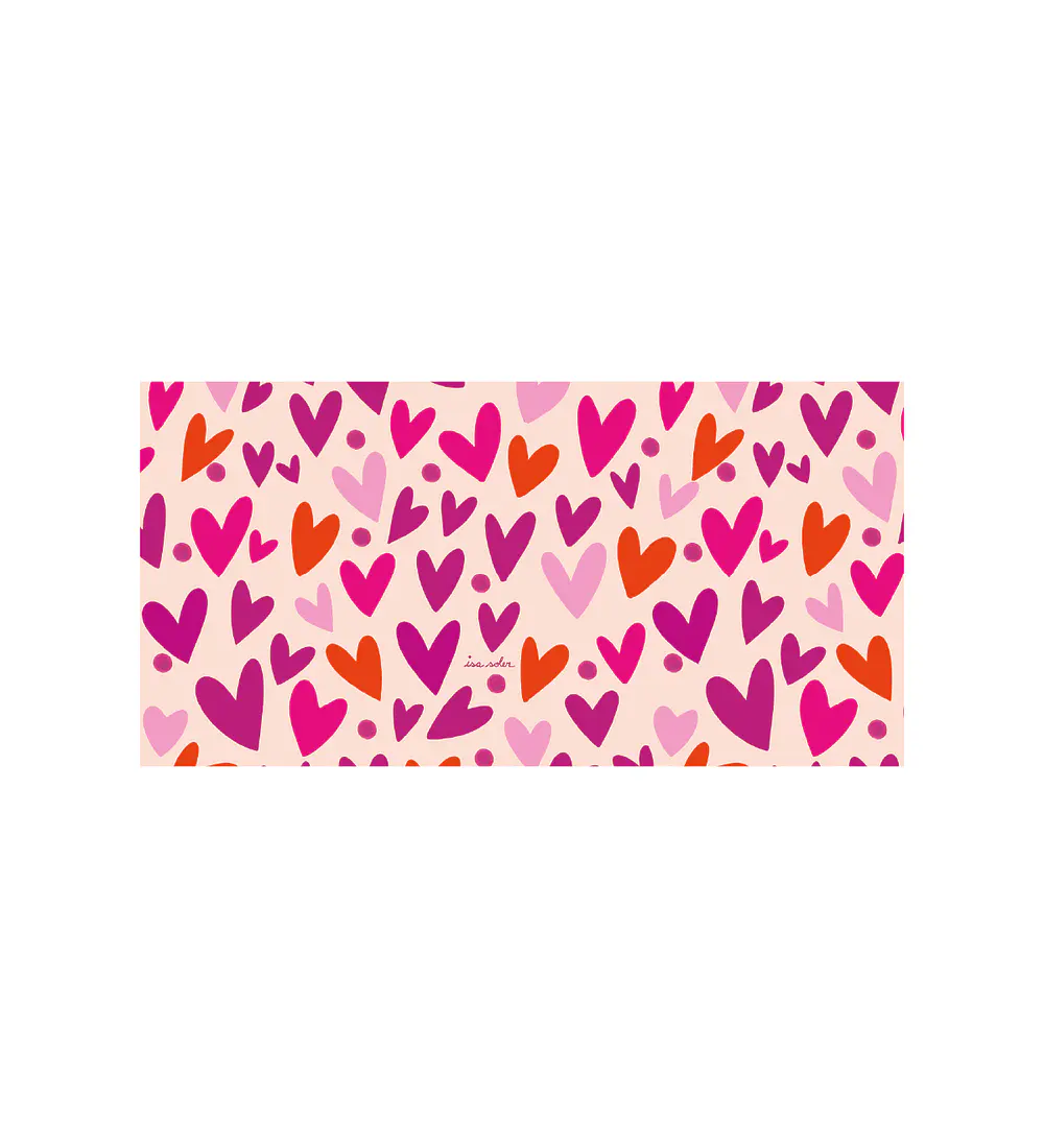 Alfombra Corazones Rosa 70 X 140