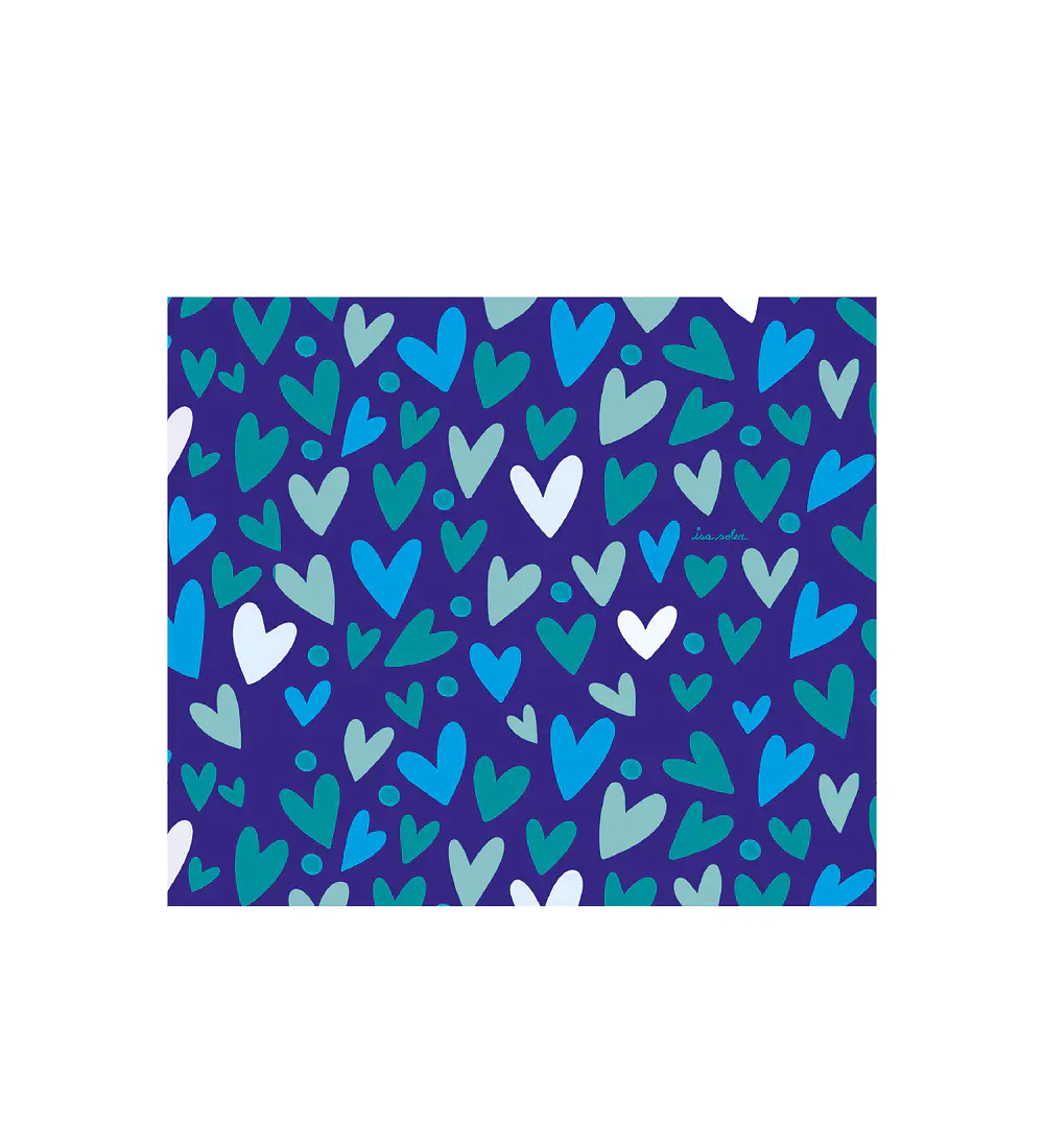 Alfombra Corazones Azules 140 X 160