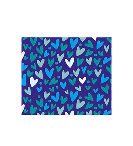 Alfombra Corazones Azules 140 X 160