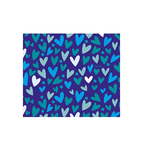 Alfombra Corazones Azules 140 X 160