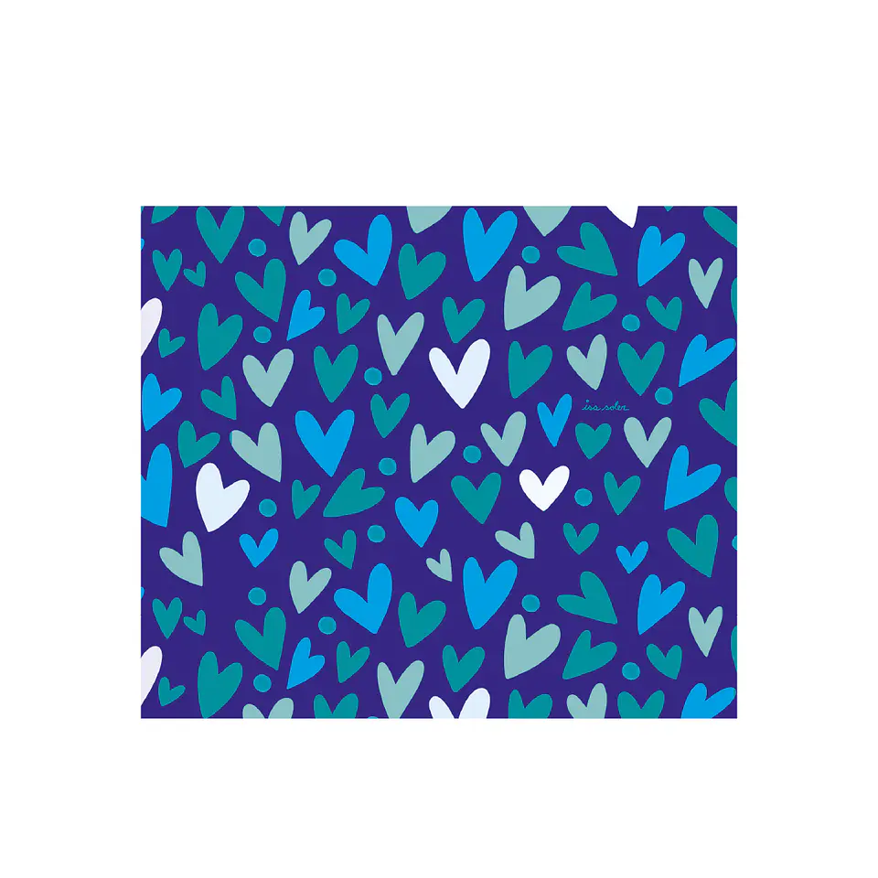 Alfombra Corazones Azules 140 X 160 1