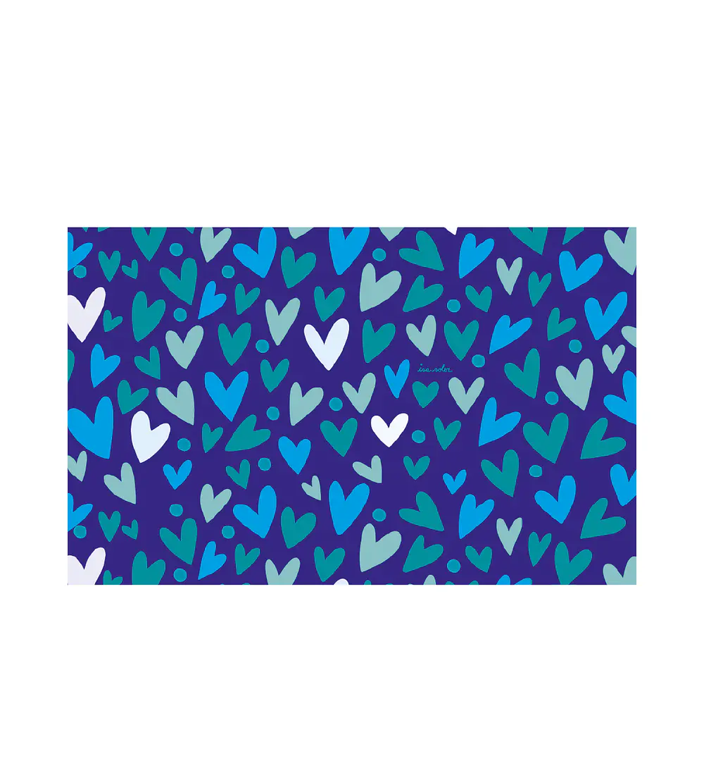 Alfombra Corazones Azules 140 X 220