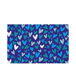 Alfombra Corazones Azules 140 X 220