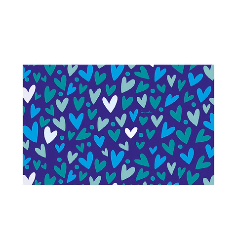 Alfombra Corazones Azules 140 X 220