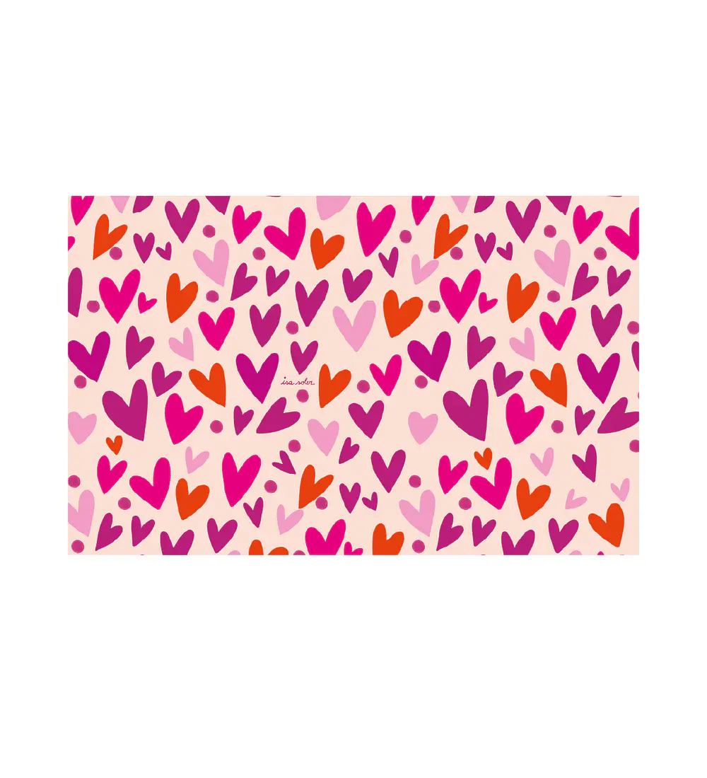 Alfombra Corazones Rosa 140 X 220​