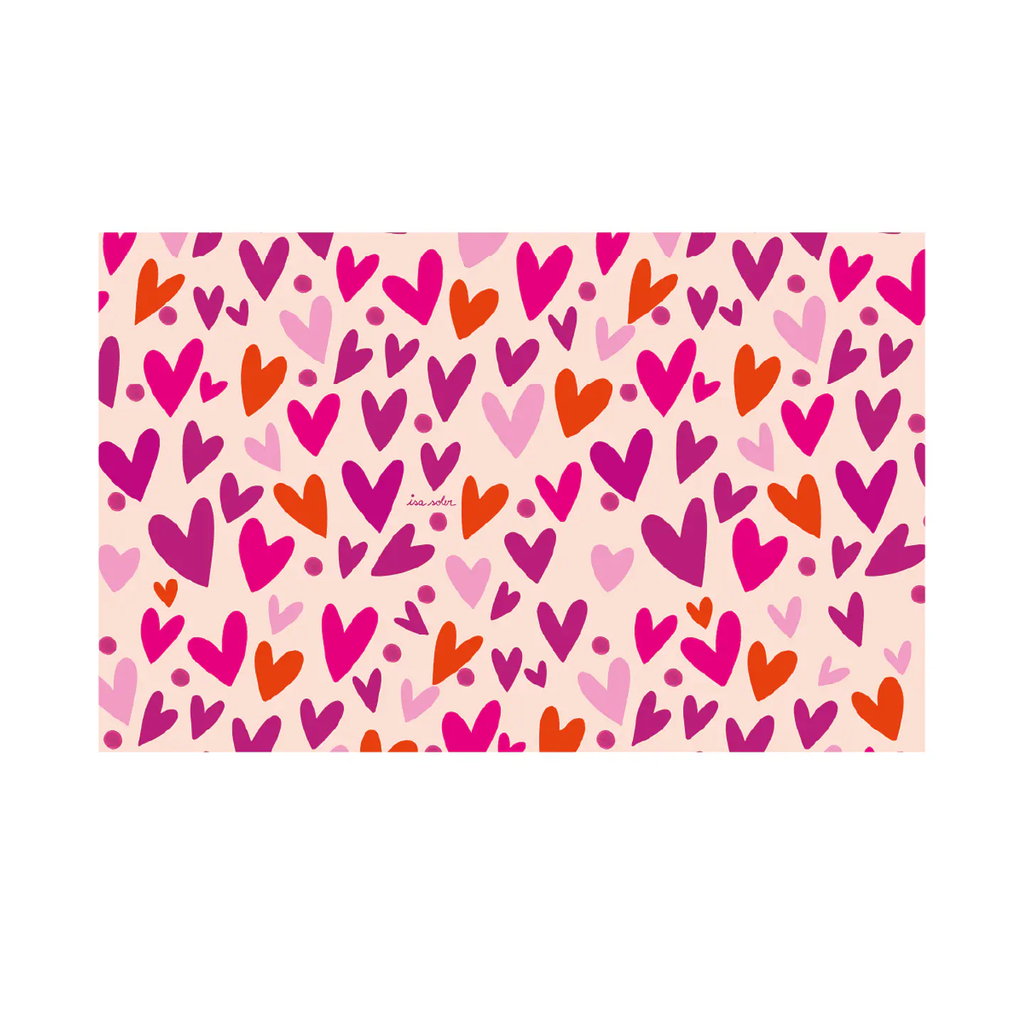 Alfombra Corazones Rosa 140 X 220​ 1