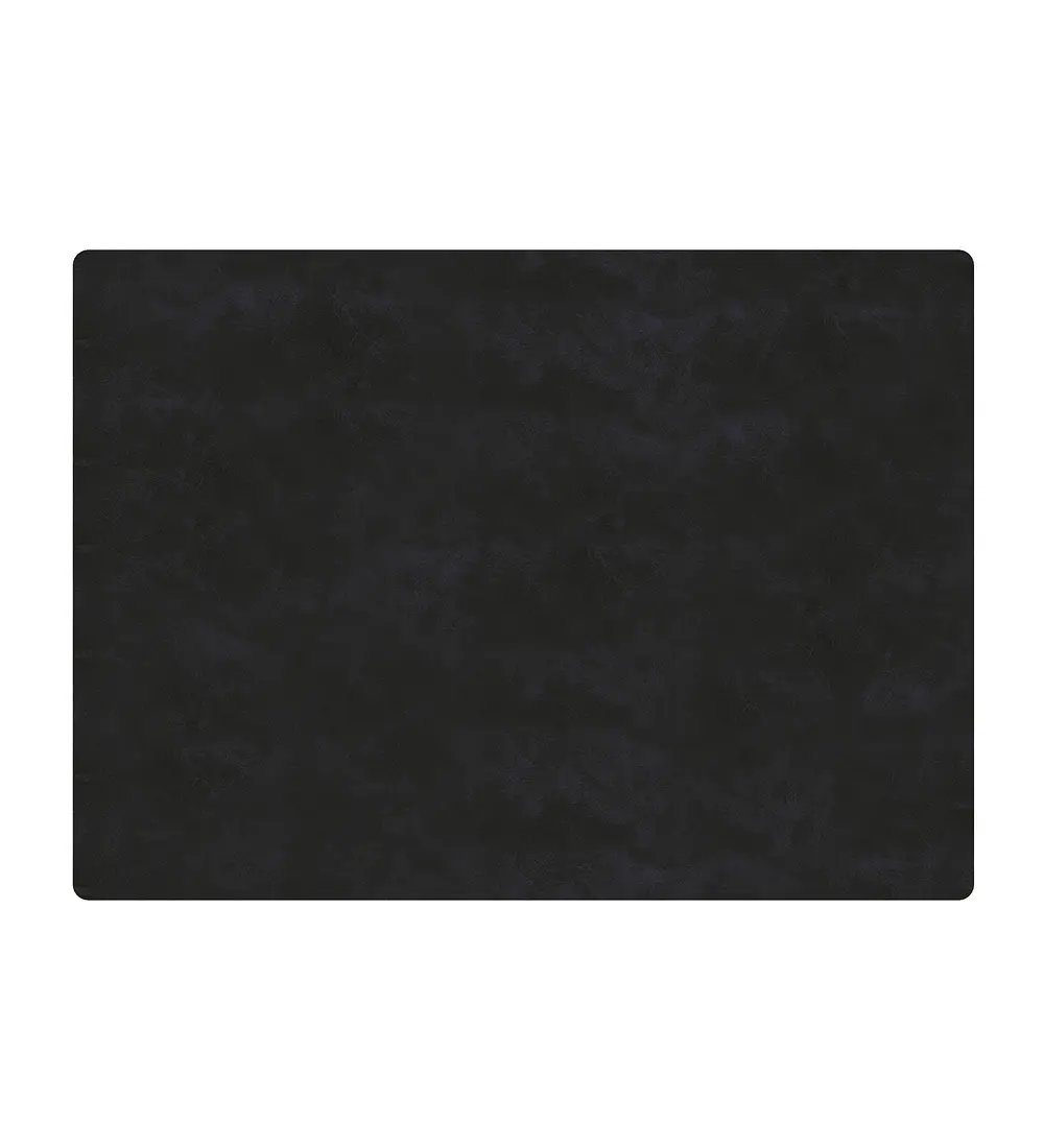 Set 6 Individuales Vegan Leather Negro Rectangular 