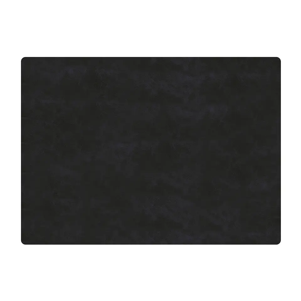 Set 6 Individuales Vegan Leather Negro Rectangular  1