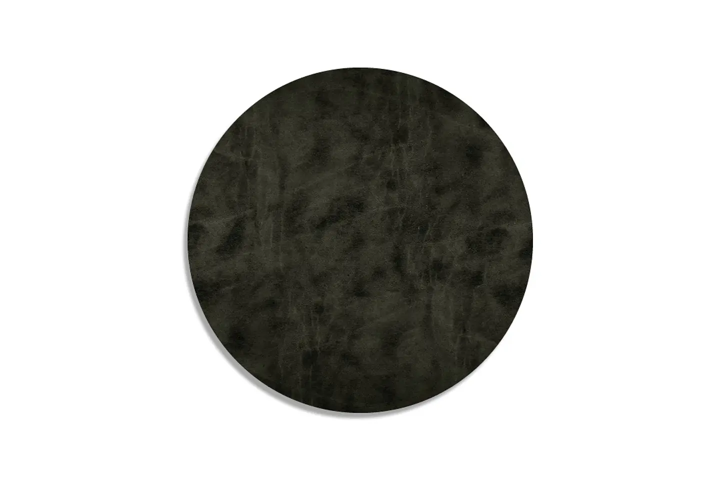 Set 6 Individuales Vegan Leather Negro Redondo  1