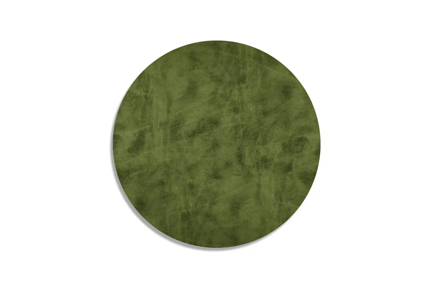 Set 6 Individuales Vegan Leather Verde Redondo  1