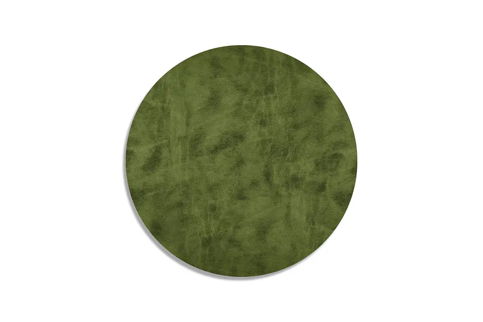 Set 6 Individuales Vegan Leather Verde Redondo  1
