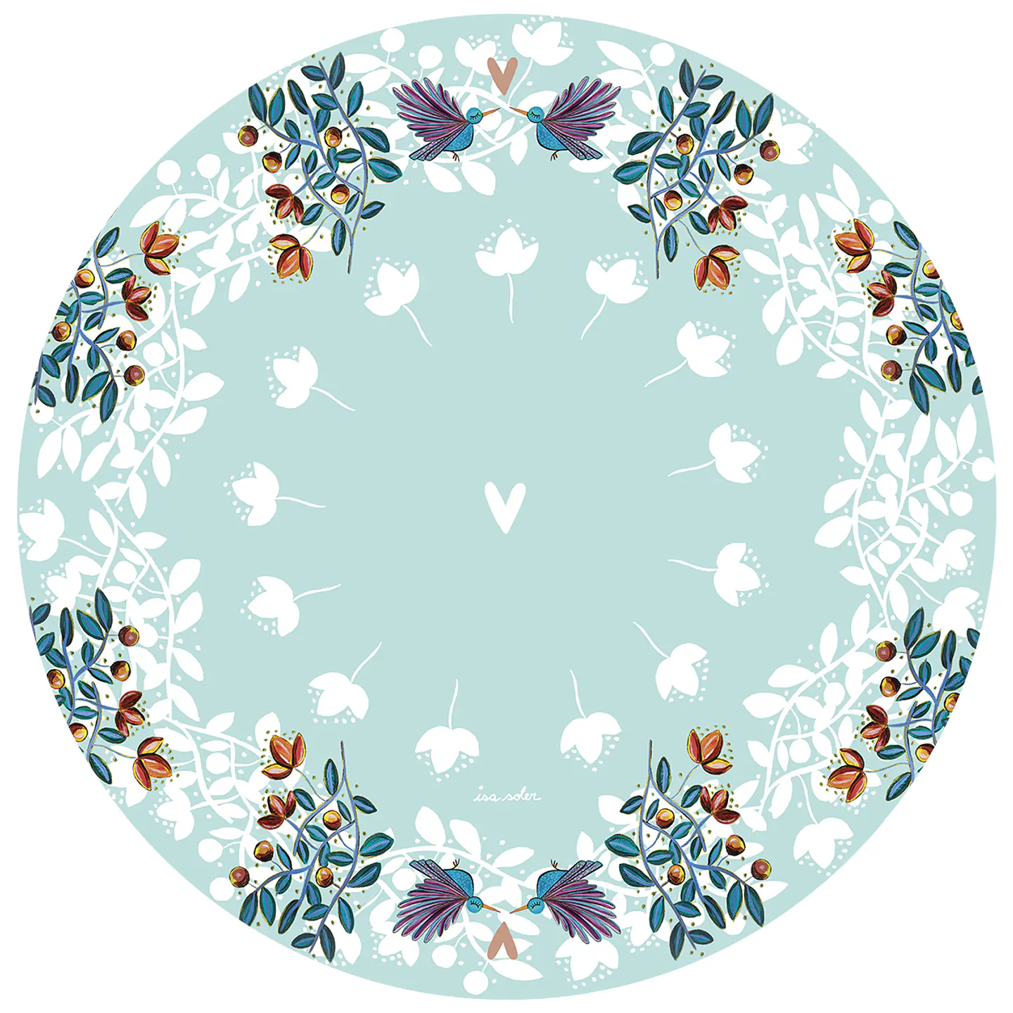 Set 6 PlatoBase colibrí 37 cm 1