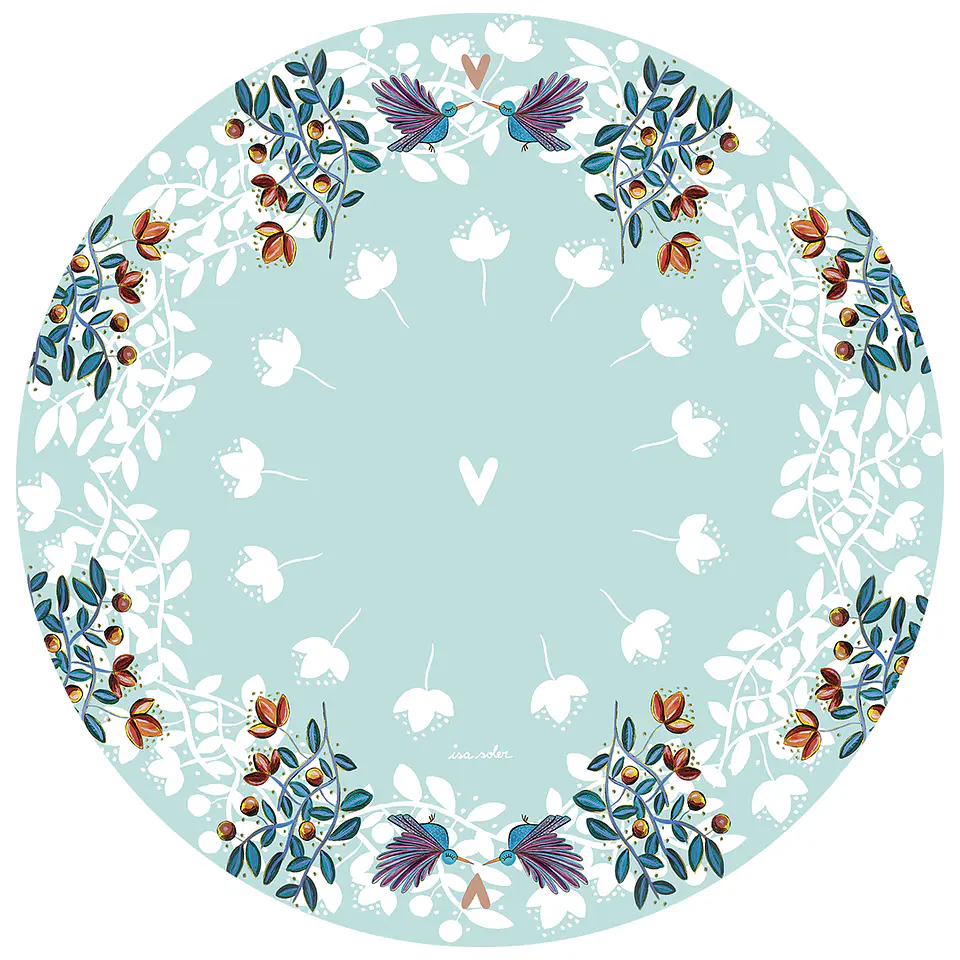 Set 6 PlatoBase colibrí 37 cm 1