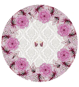 Set 6 PlatoBase flores 37 cm