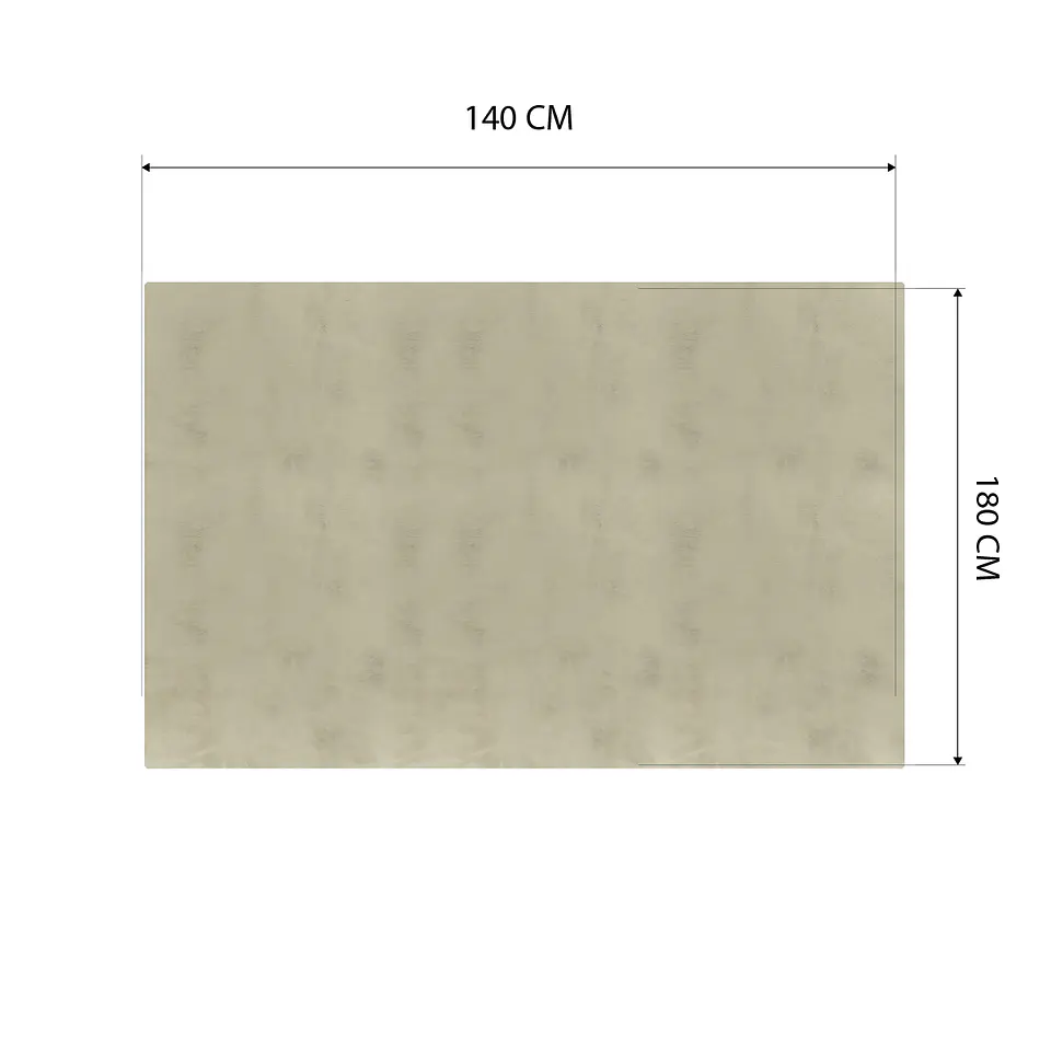 Cubre Mesa Rectangular Beige 140x180 cm — Incluye 6 Posavasos de Regalo 6