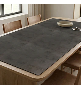 Cubre Mesa Rectangular Gris 140x180 cm — Incluye 6 Posavasos de Regalo