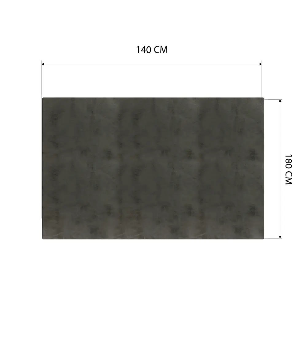 Cubre Mesa Rectangular Gris 140x180 cm — Incluye 6 Posavasos de Regalo
