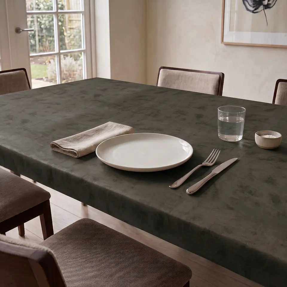Cubre Mesa Rectangular Gris 140x180 cm — Incluye 6 Posavasos de Regalo 9
