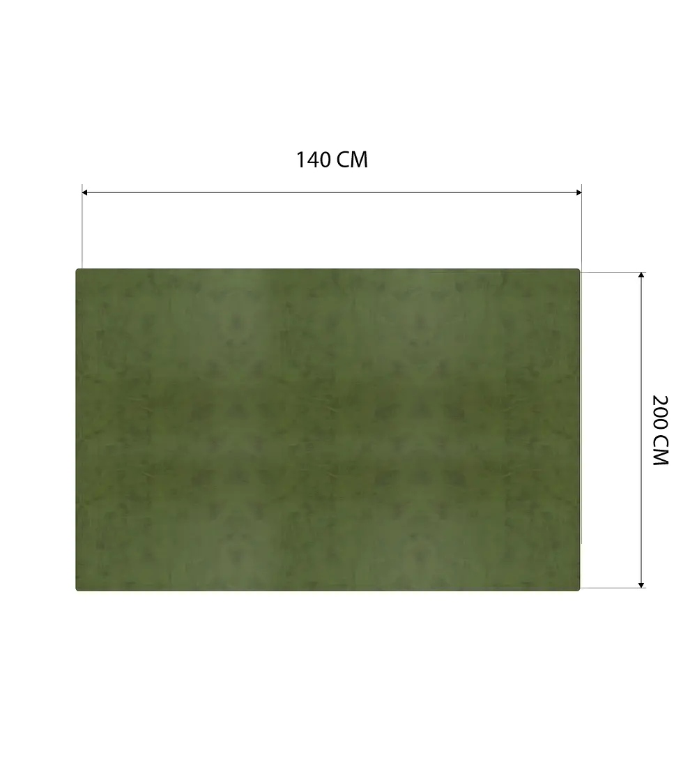Cubre Mesa Rectangular Verde 140x200 cm — Incluye 6 Posavasos de Regalo