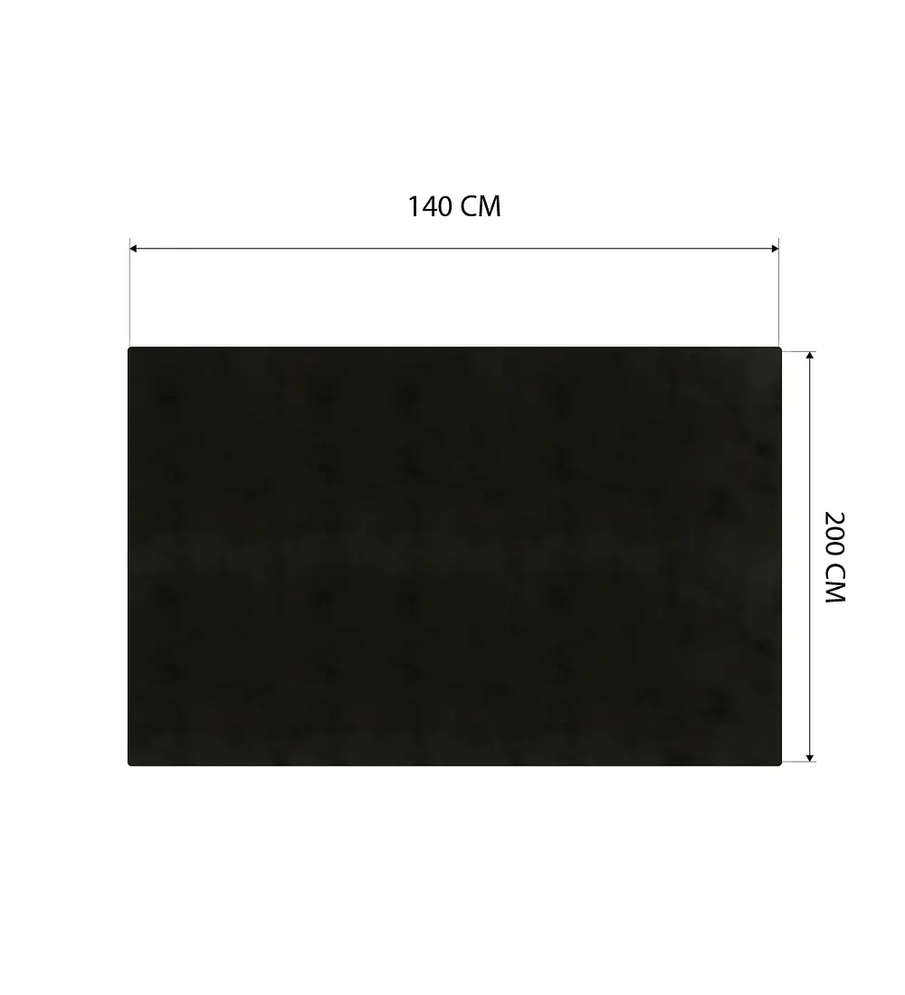 Cubre Mesa Rectangular Negro 140x200 cm — Incluye 6 Posavasos de Regalo