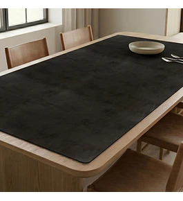 Cubre Mesa Rectangular Negro 140x200 cm — Incluye 6 Posavasos de Regalo