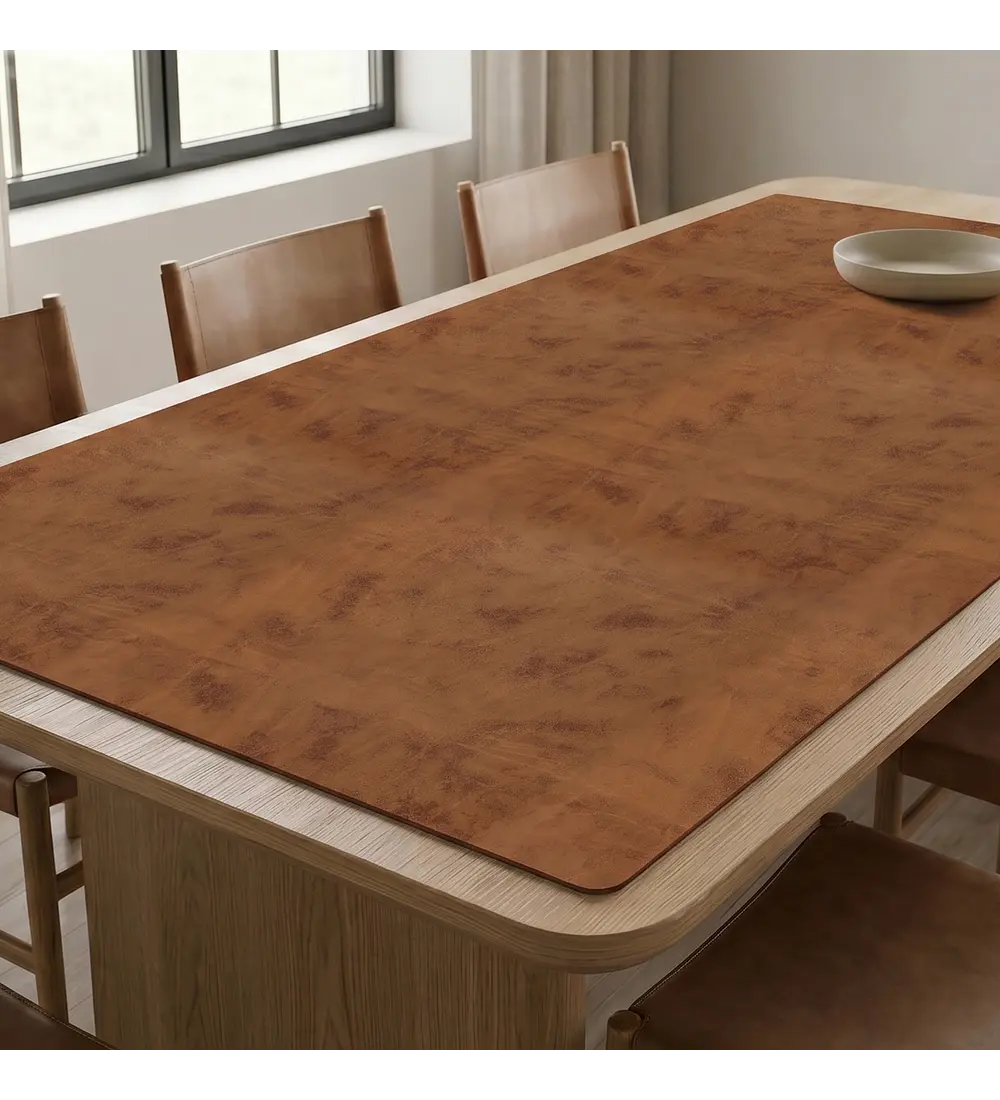 Cubre Mesa Rectangular Caramelo 140x200 cm — Incluye 6 Posavasos de Regalo