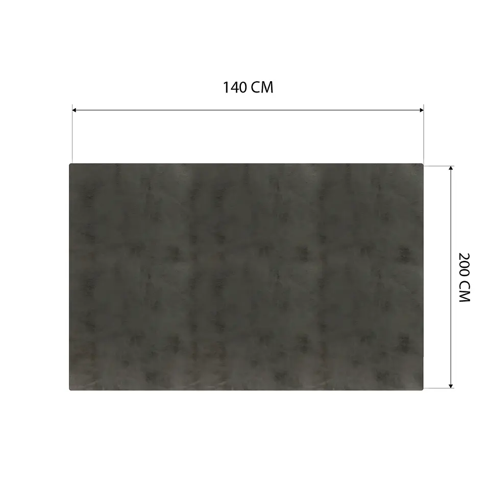 Cubre Mesa Rectangular Gris 140x200 cm — Incluye 6 Posavasos de Regalo 6