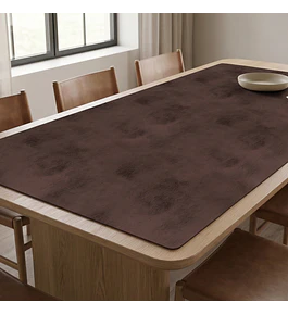 Cubre Mesa Rectangular Café 140x200 cm — Incluye 6 Posavasos de Regalo
