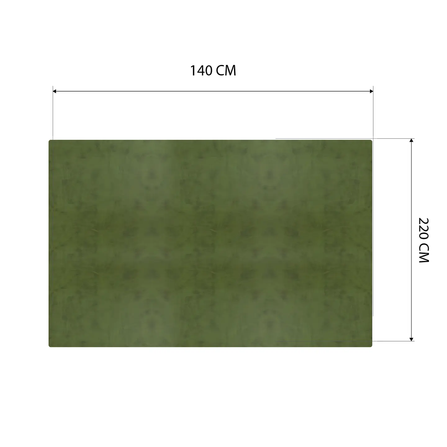 Cubre Mesa Rectangular Verde 140x220 cm — Incluye 6 Posavasos de Regalo 6